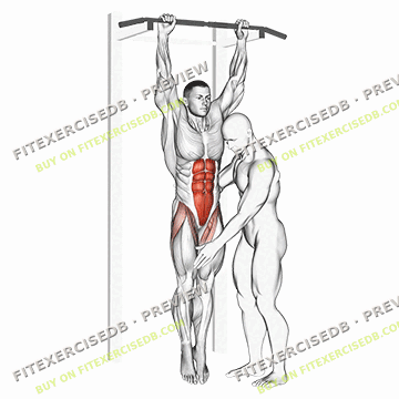 Assisted Hanging Knee Raise — watermarked preview
