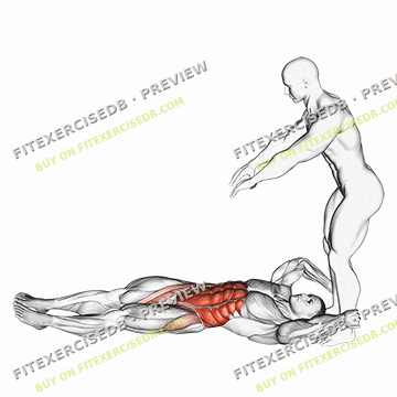 Assisted Lying Leg Raise With Lateral Throw Down — watermarked preview