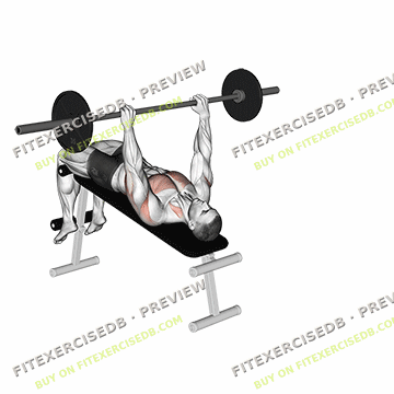 Barbell Decline Wide-grip Pullover — watermarked preview