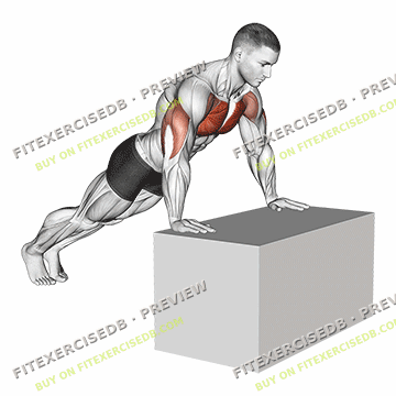 Incline Push-up (on Box) — watermarked preview